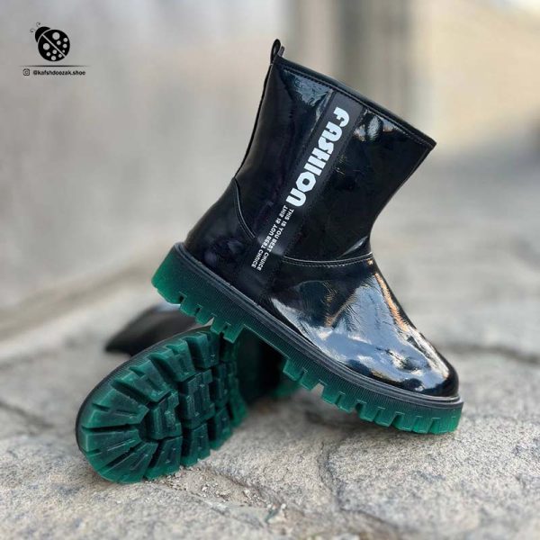 نیم بوت براق Fashion E28-6 مشکی