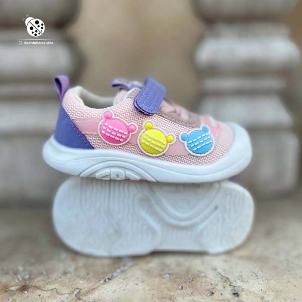 کفش بافت خرسی 4076S King Kids صورتی