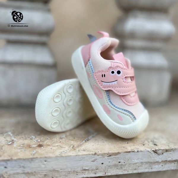 کفش بافت طرح دایناسور 4068S King Kids صورتی